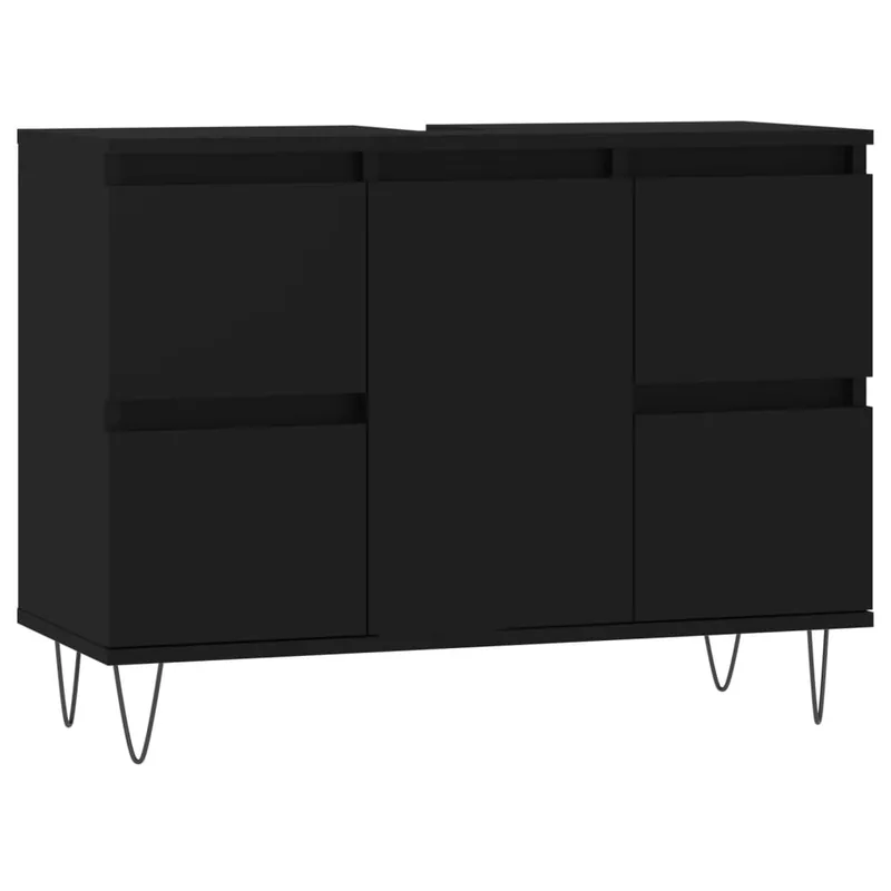 vidaXL Mueble de baño madera de ingeniería gris Sonoma 80x33x60 cm