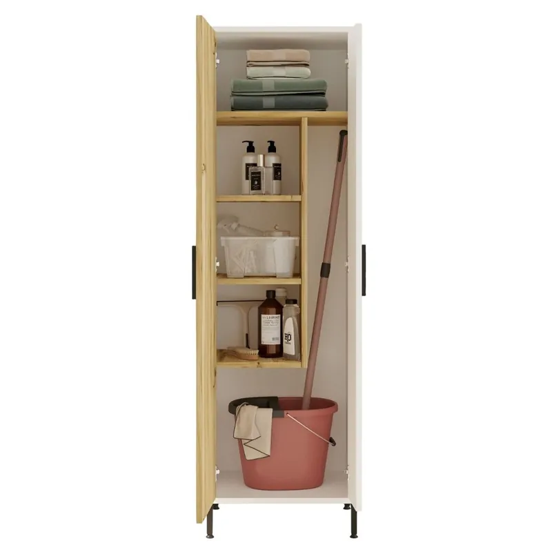 Armario De Baño Vileda Multiusos 2 Puertas Blanco