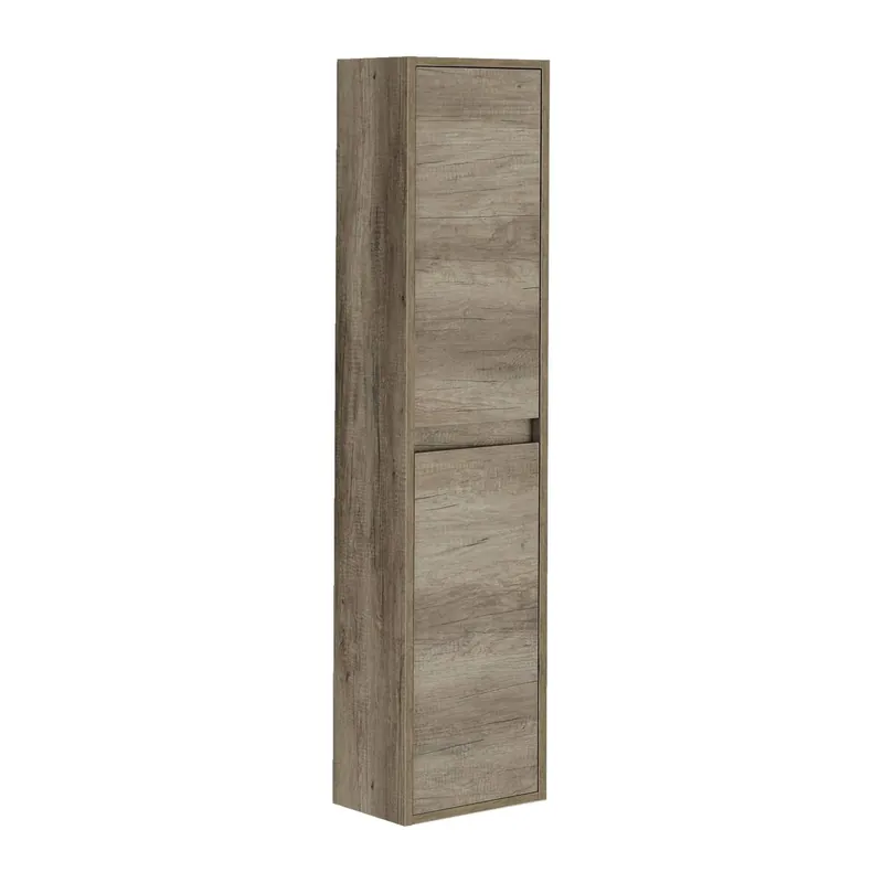 Armário coluna com efeito madeira - Baño