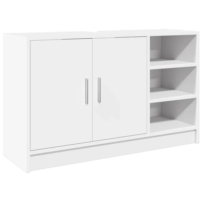vidaXL Armario de lavabo madera de ingeniería blanco 90x29x55 cm - Baño