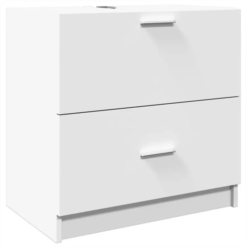 vidaXL Armario de lavabo madera de ingeniería blanco 59x37x59 cm - Baño