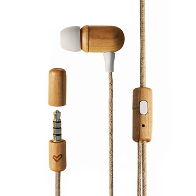 Auriculares con Micrófono Energy Sistem Eco Wood - Marrón Claro