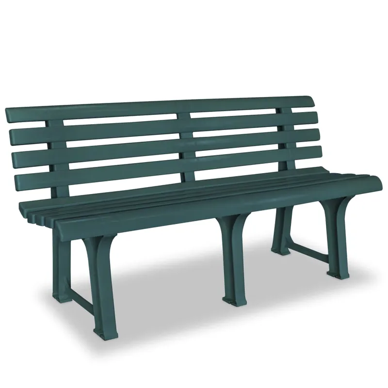 vidaXL Banco de jardín 145,5 cm plástico blanco
