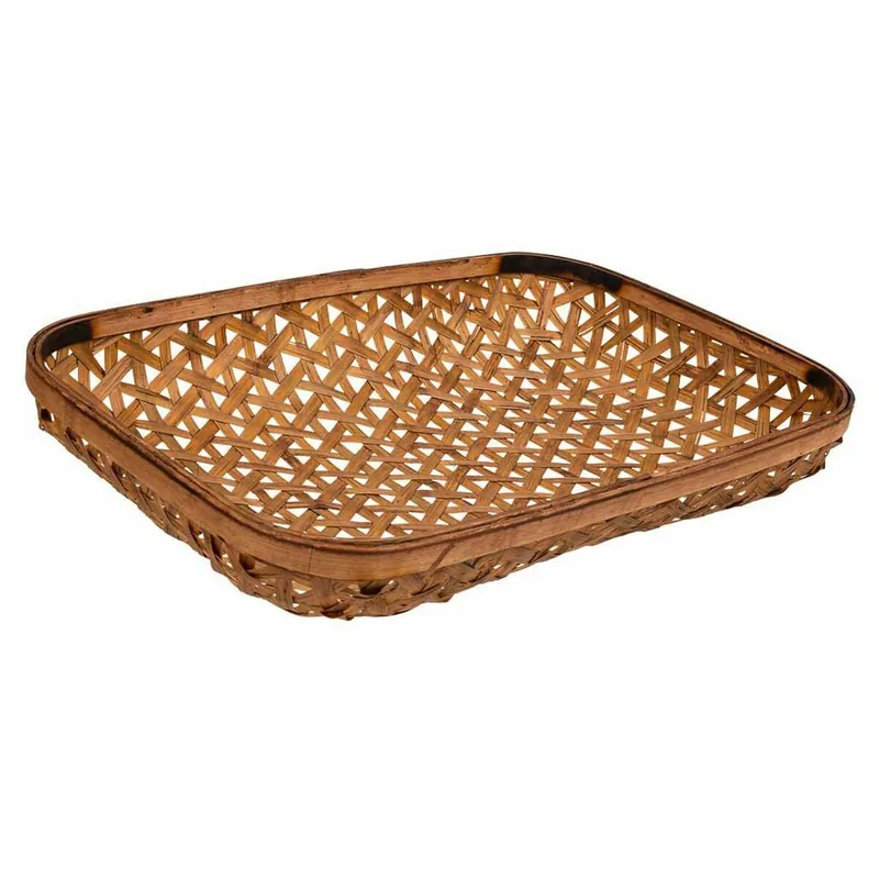 Bandeja Alexandra House Living Marrón claro Bambú 38 x 8 x 48 cm - Cocina