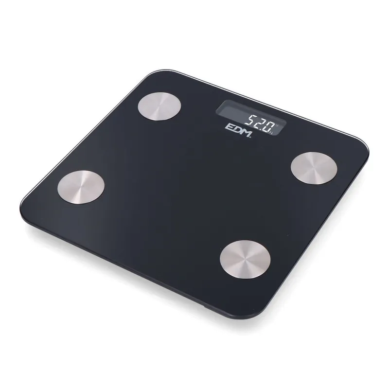 Báscula Digital de Baño EDM 07613 Body Composition Negro 180 kg - Electrodomésticos