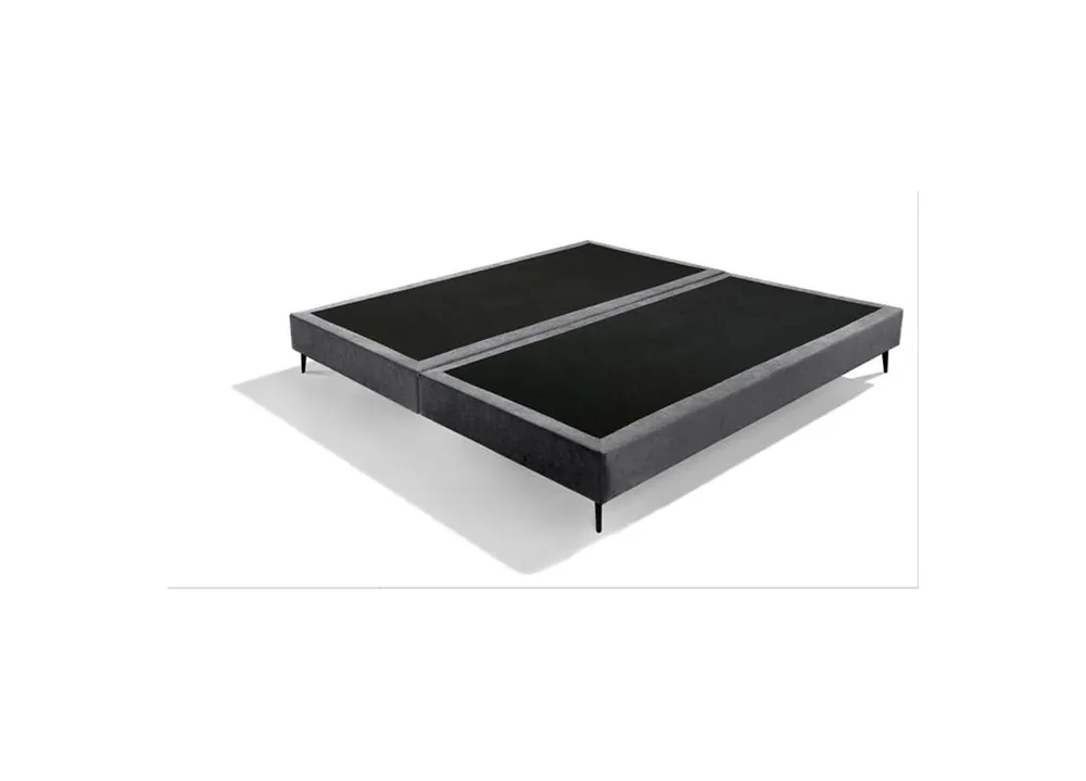 Base LOUVRE 90x190cm tejido gris SOMNALIS PREMIUM - Descanso