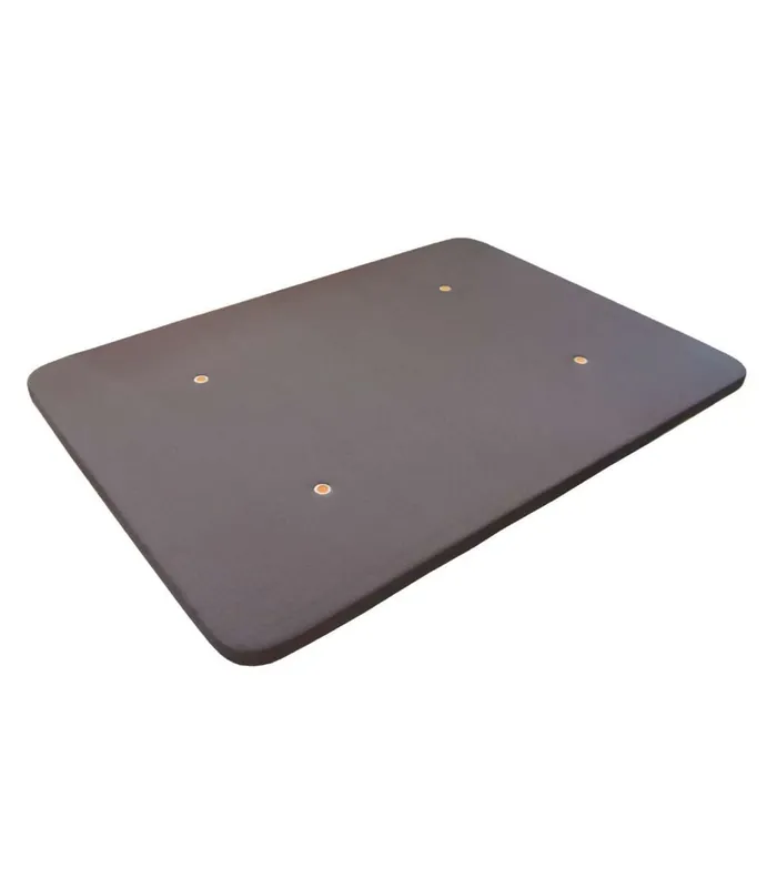 Base tapizada Roma tapizado tela 3d gris con 4 aireadores y 5 barras horizontales de 80x190 - Descanso