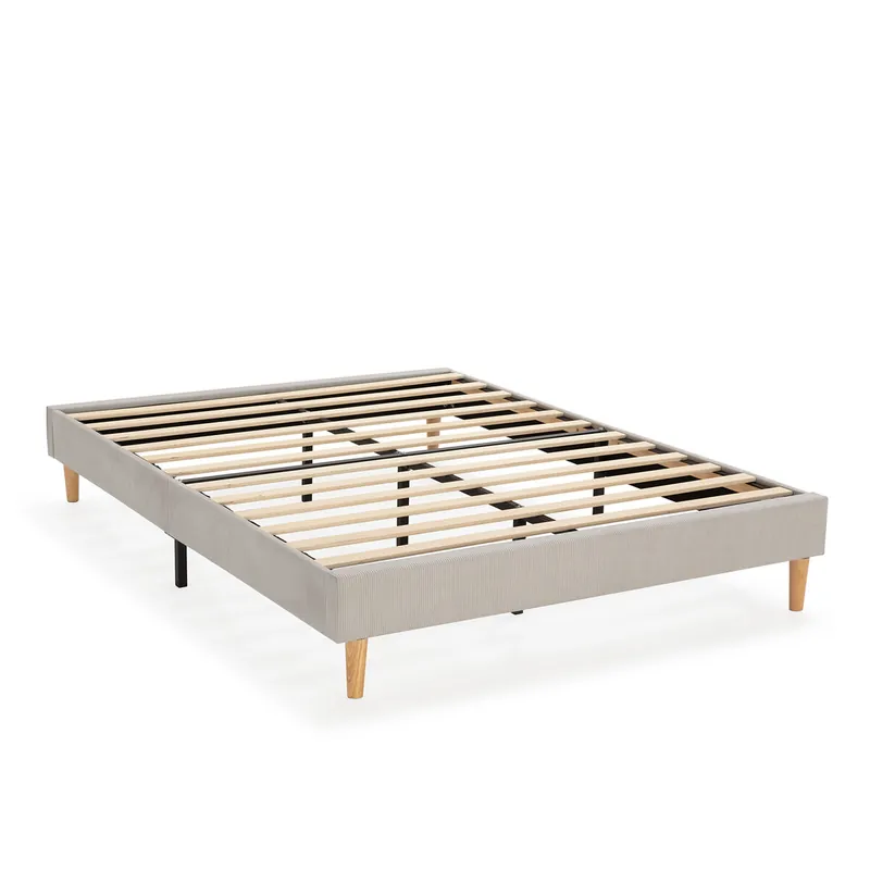 Base tapizada Bari 90x190 cm color Gris - Descanso