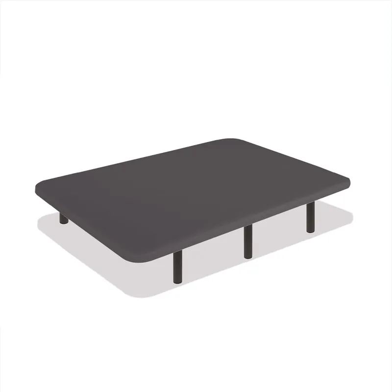 Base Tapizada Gris 80 x 190 cm, DreamNite, Tejido 3D Antideslizante, Estructura 30x40mm, 5 Barras Transversales, Con Patas 25cm - Descanso