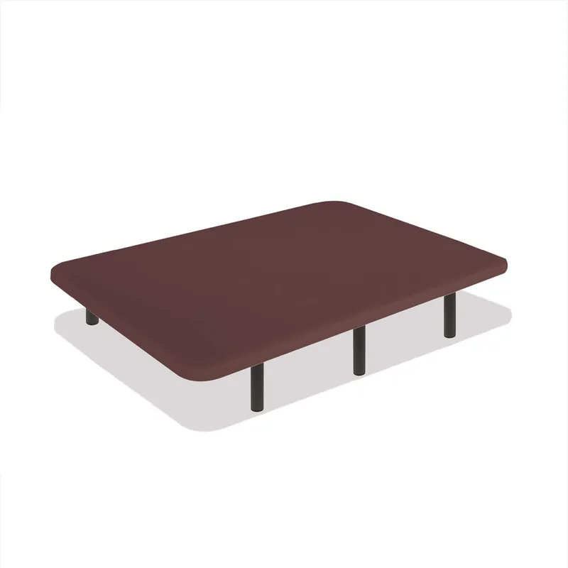 Base Tapizada Choco 80 x 190 cm, DreamNite, Tejido 3D Antideslizante, Estructura 30x40mm, 5 Barras Transversales, Con Patas 30cm - Descanso