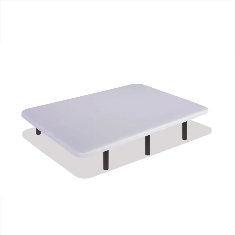 Base Tapizada Blanca 80 x 190 cm, DreamNite, Tejido 3D Antideslizante, Estructura 30x40mm, 5 Barras Transversales, Con Patas 35cm - Descanso