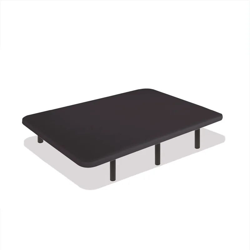 Base Tapizada Negra 80 x 180 cm, DreamNite, Tejido 3D Antideslizante, Estructura 30x40mm, 5 Barras Transversales, Con Patas 35cm - Descanso