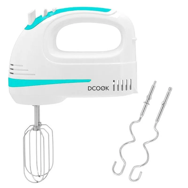 Batidora amasadora Gallery Dcook 300W 2 varillas + 2 ganchos azul/blanco - Electrodomésticos