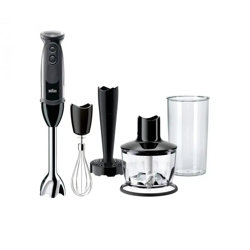 Braun Batidora de Brazo Minipimer MQ5237BK color negro/gris. 21 velocidades. 1000W - Electrodomésticos