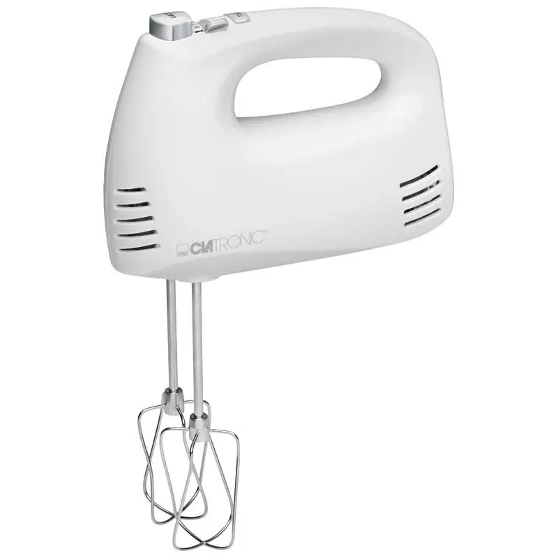 Clatronic HM 3524 Batidora de Varilla y Amasadora Especial Repostería, 5 Velocidades, Batidora Brazo, 2-Gancho 2-Varillas, 300, Blanco