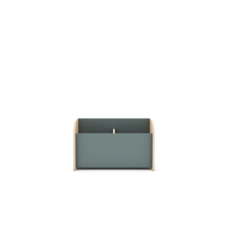 Baúl SIANNE 2 huecos verde caqui y madera natural - Decoración