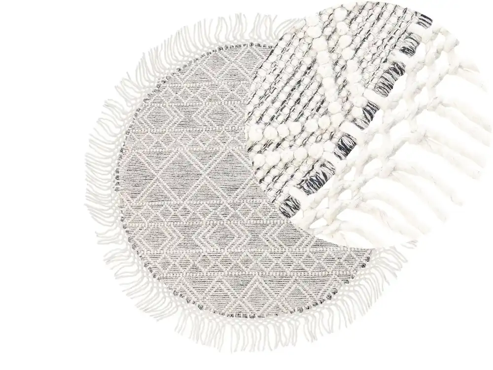 Alfombra BULDAN Gris ø 140 cm Lana - Textil