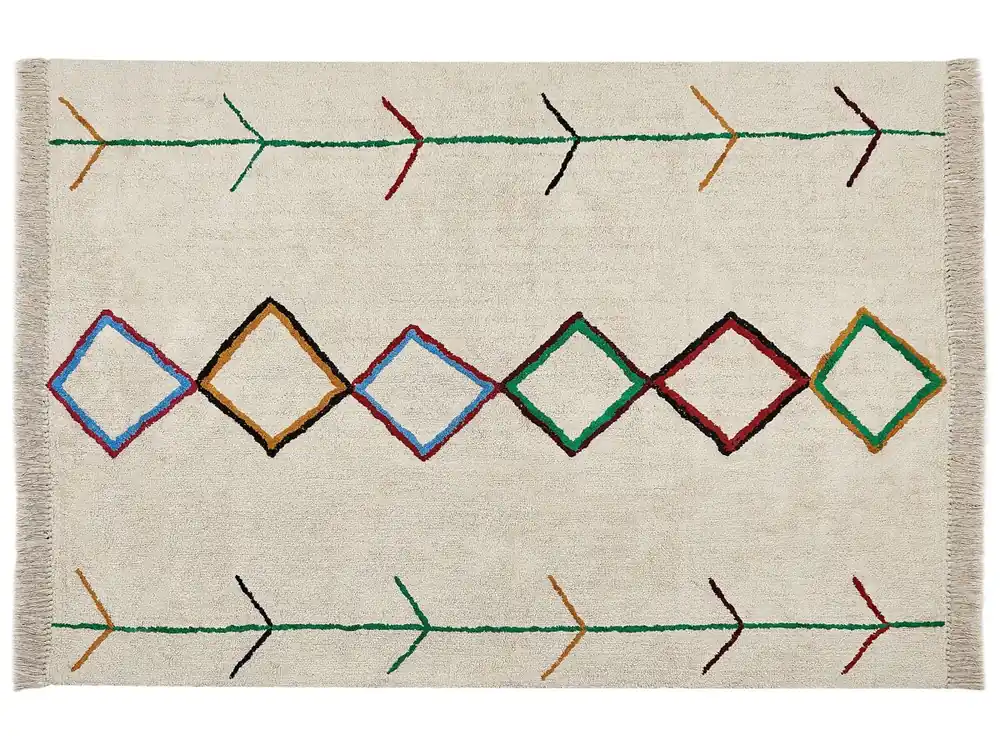 Alfombra CETMI Beige 160 x 230 cm Algodón - Textil