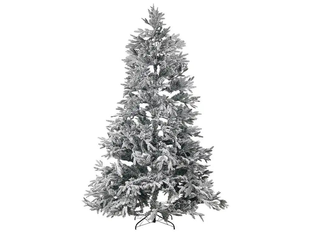 Árbol de Navidad nevado BASSIE 240 cm Blanco - Decoración