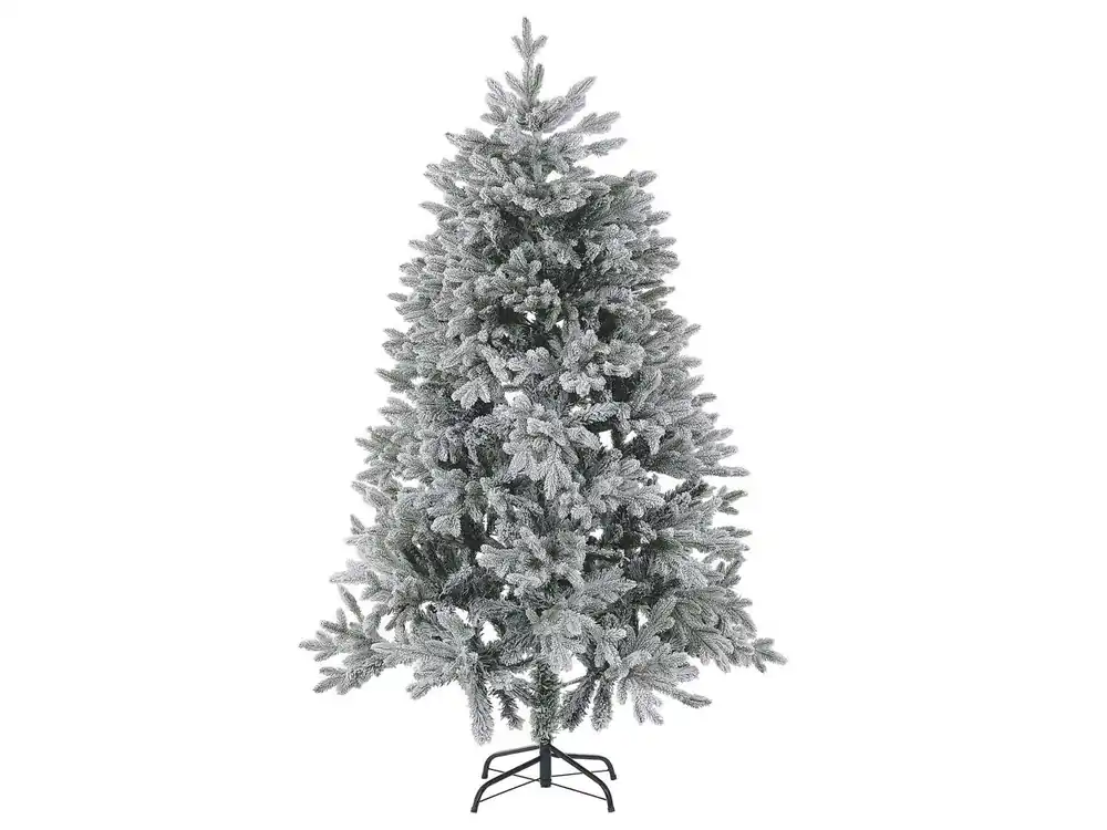 Árbol de Navidad nevado FORAKER 120 cm Blanco - Decoración