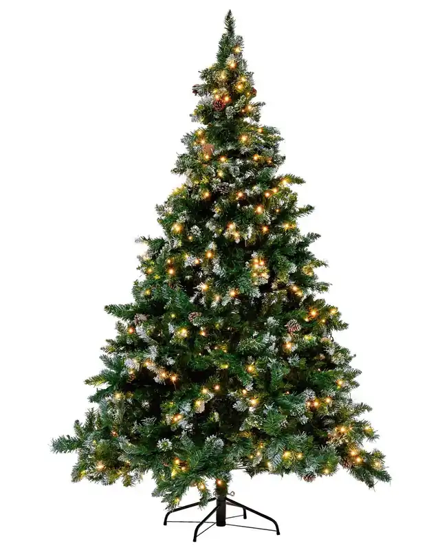 Árbol de Navidad preiluminado 180 cm Verde oscuro PALOMAR - Decoración