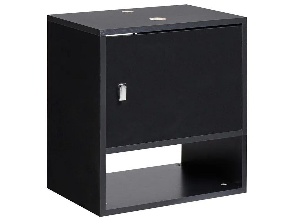 Mueble para lavabo de pared LIMERIA 45 cm Negro - Baño