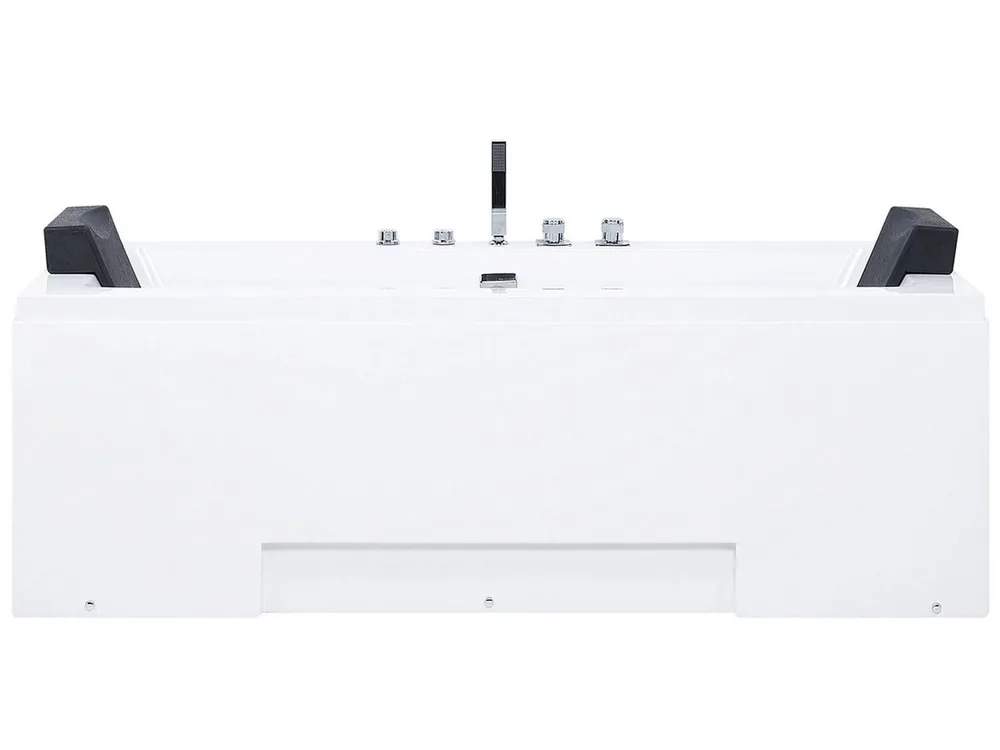 Bañera de hidromasaje LED esquinera GALLEY 170 x 75 cm Blanco - Baño