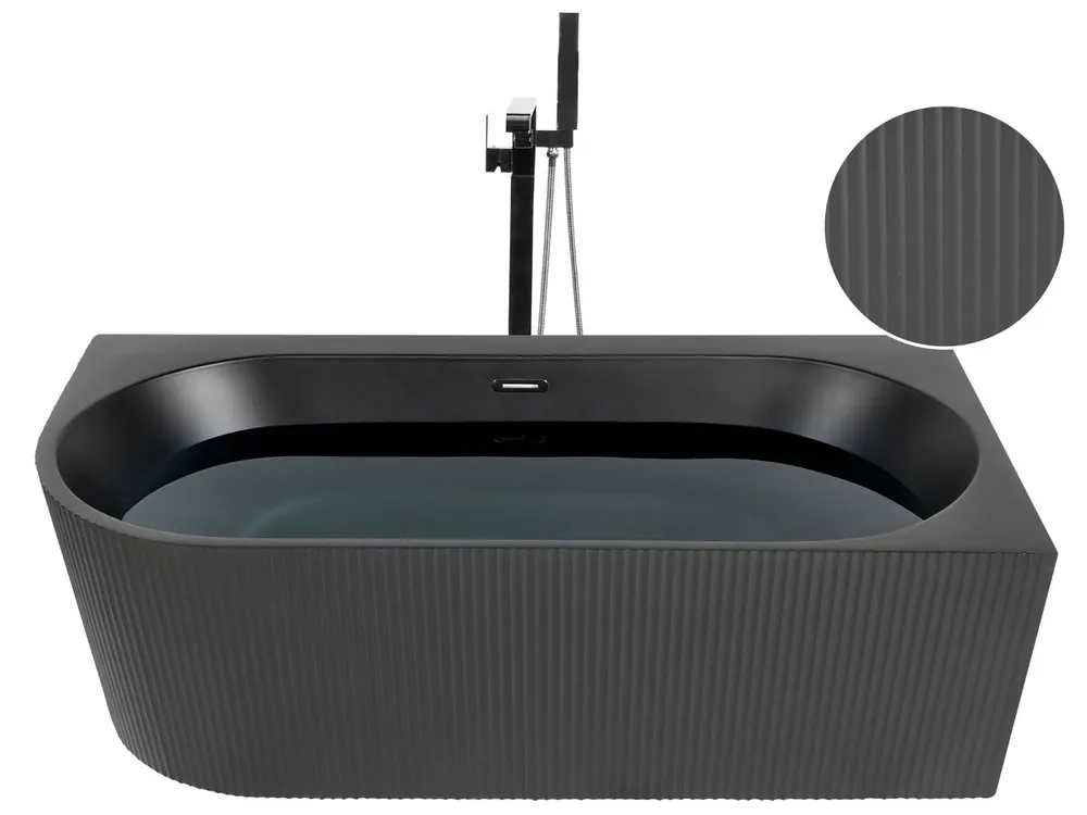 Bañera esquinera GOCTA Izquierda 170 x 80 cm Negro - Baño