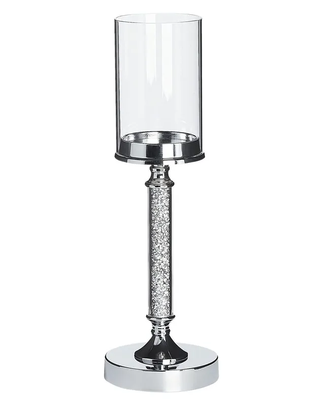 Candelero ABBEVILLE Vidrio 41 cm Plateado - Decoración