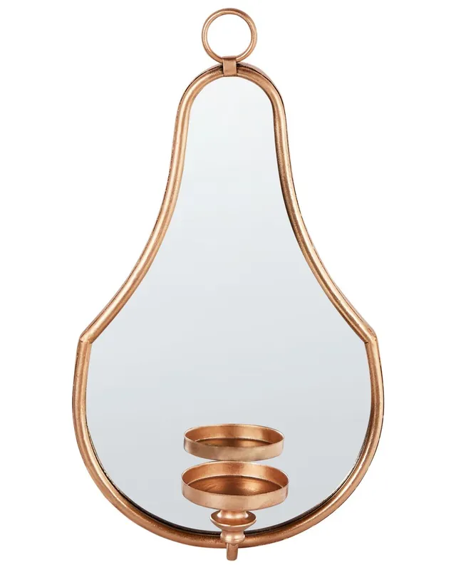 Candelero de pared BAZARNES Metal 45 cm Dorado - Decoración