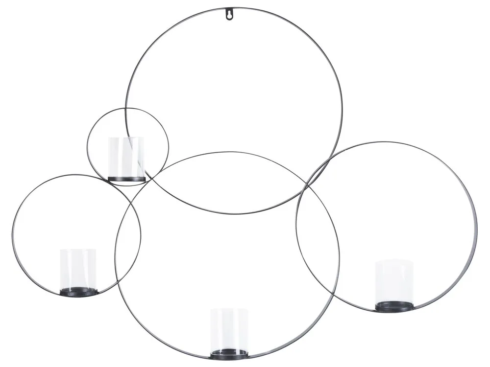 Candelero de pared BURU Metal 80 cm Negro - Decoración