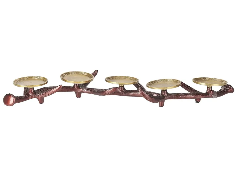Candelero CLEONAE Metal 7 cm Marrón - Decoración