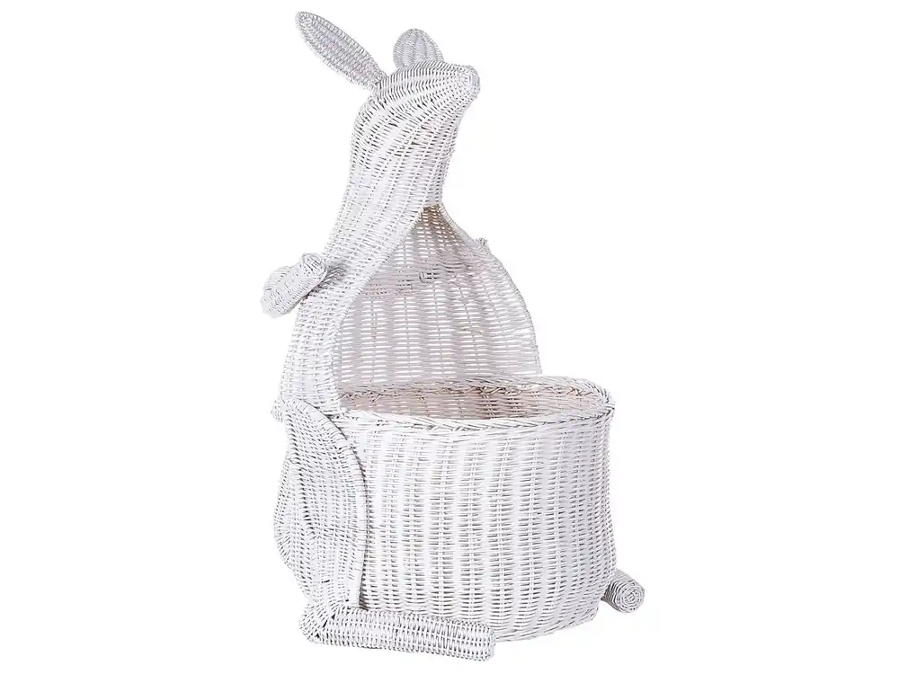 Cesta infantil Canguro KAPITI Ratán Blanco - Bebé