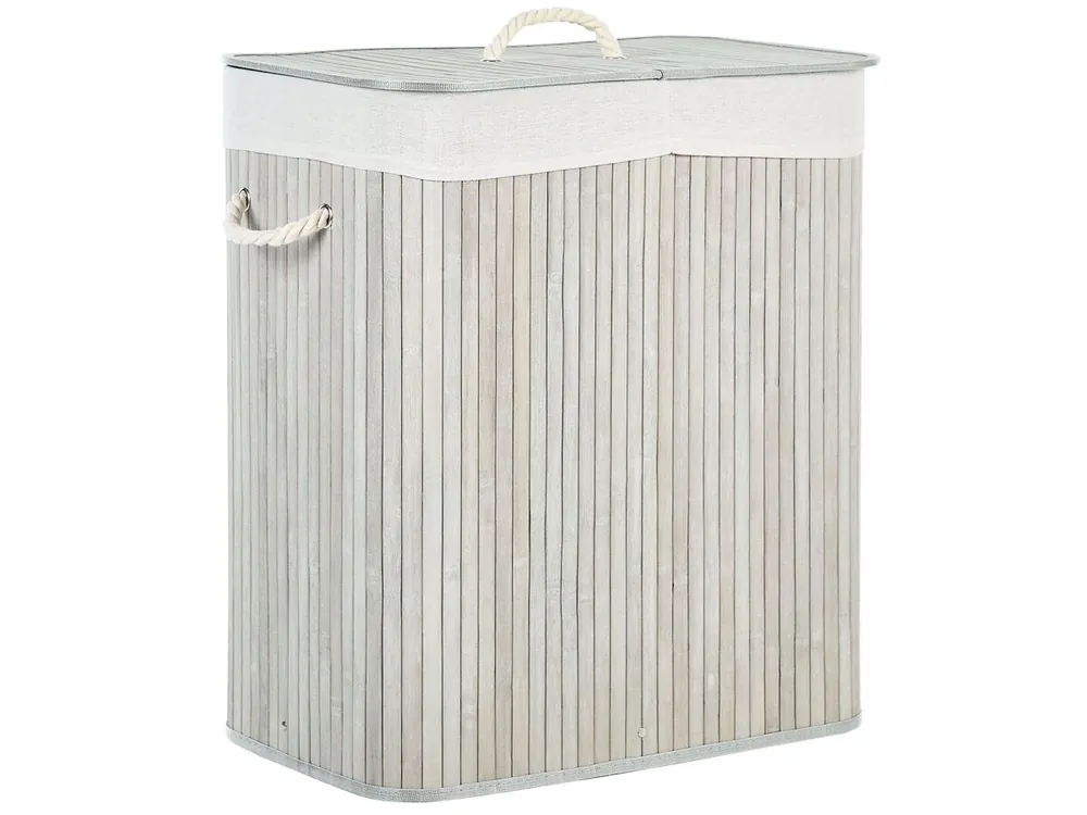 Cesta KANDY Madera de bambú Gris claro - Baño