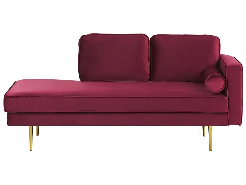 Chaise longue derecho MIRAMAS Terciopelo Azul marino - Sofás sillones puffs