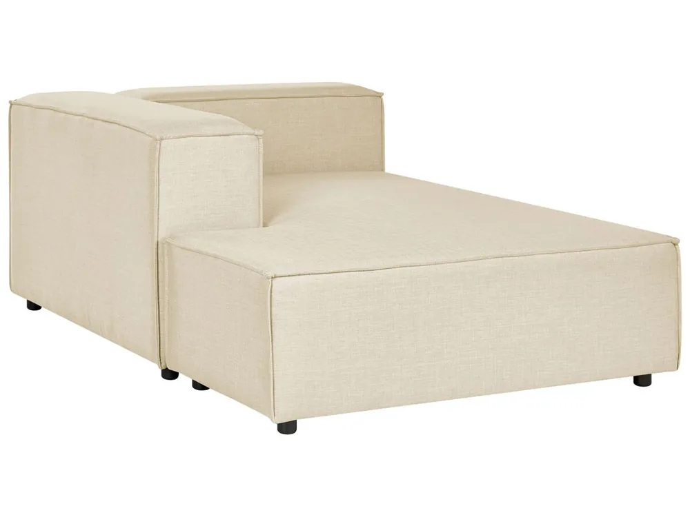 Chaise longue APRICA Lino sintético Beige - Sofás sillones puffs