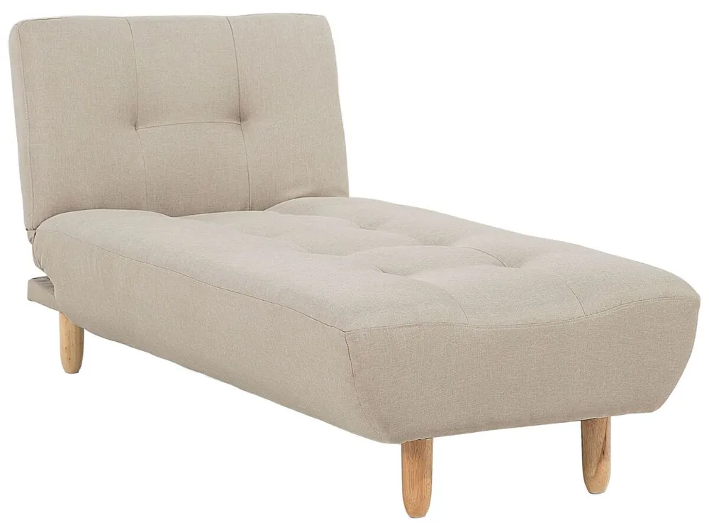 Chaise longue ALSTEN Tela Beige - Sofás sillones puffs