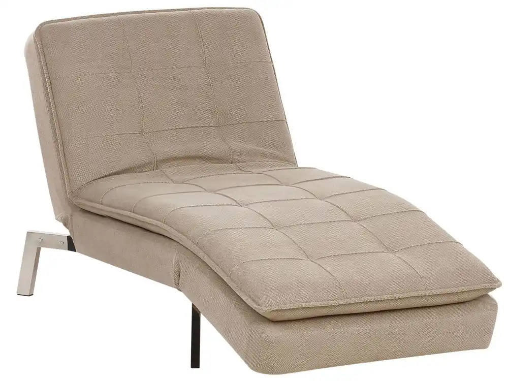 Chaise longue LOIRET Tela Beige - Sofás sillones puffs
