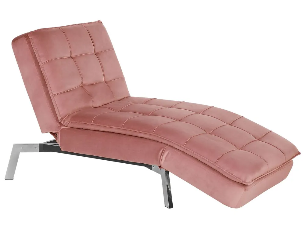 Chaise longue LOIRET Terciopelo Beige - Sofás sillones puffs