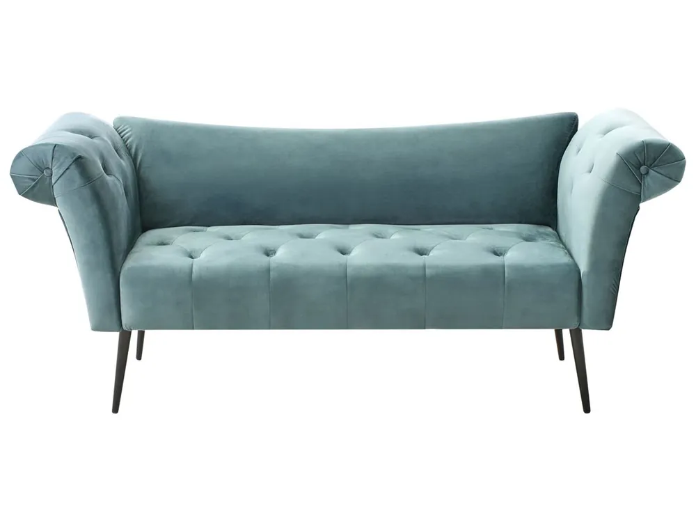 Chaise longue NANTILLY Terciopelo Marrón dorado - Sofás sillones puffs