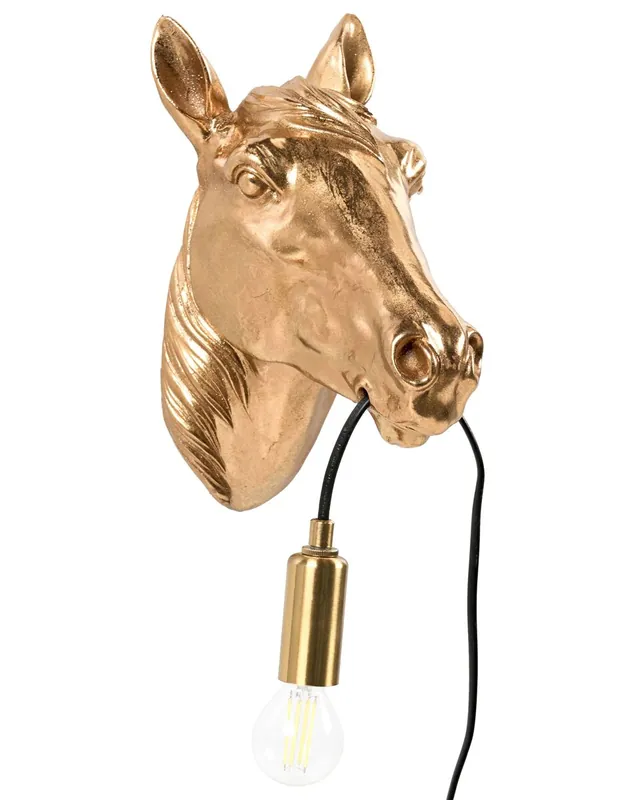 Caballo Lámpara de pared PHILIPPE Dorado - Decoración