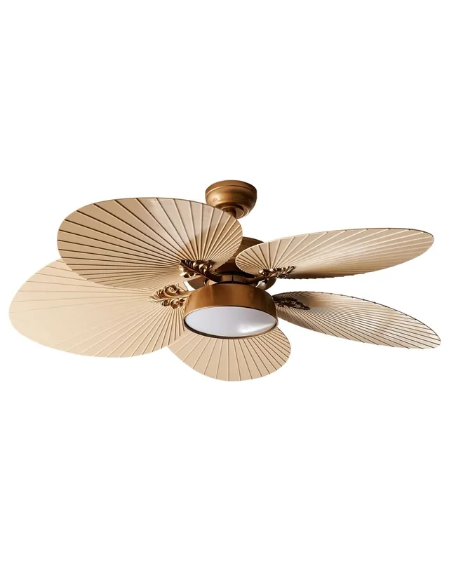 Ventilador de techo con luz BORMEJO con mando Dorado - Electrodomésticos