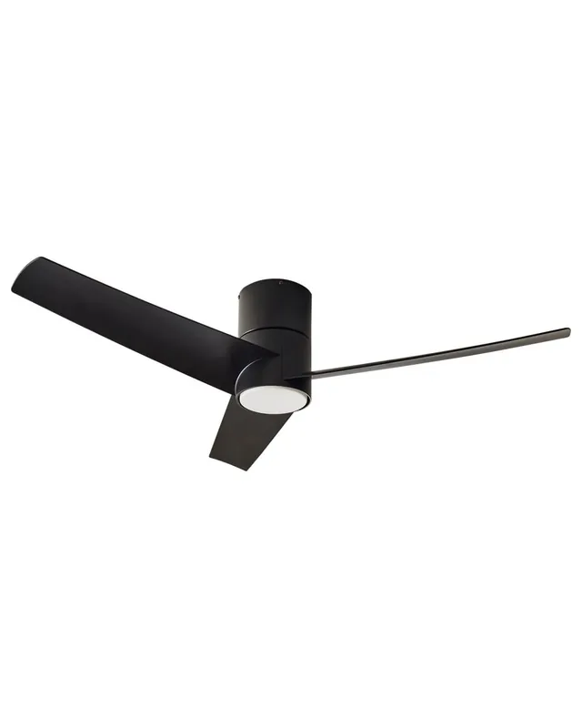 Ventilador de techo con luz CANETE con mando LED Negro - Electrodomésticos