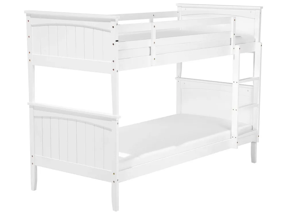 Litera Madera de pino ALBON 90 x 200 cm Blanco - Descanso