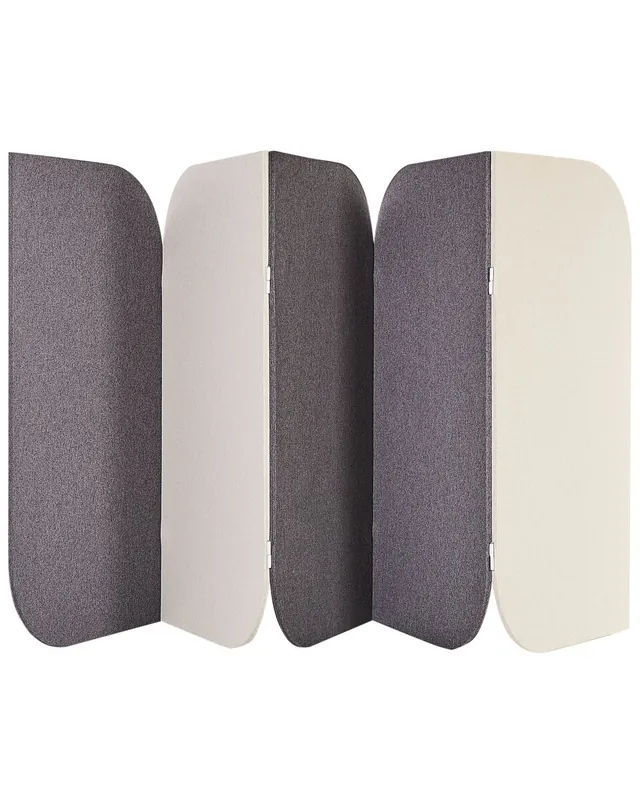 Separador acústico de 5 paneles SHADY Gris 400 cm 160 cm - Decoración