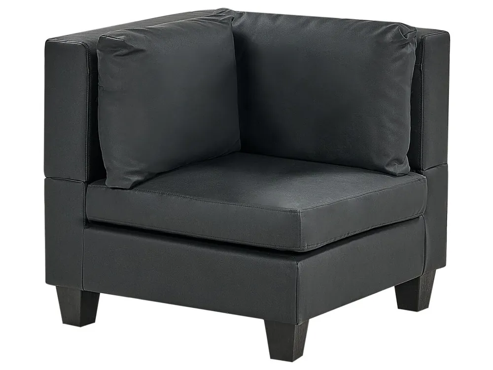 Módulo esquinero UNSTAD Piel sintética Negro - Sofás sillones puffs