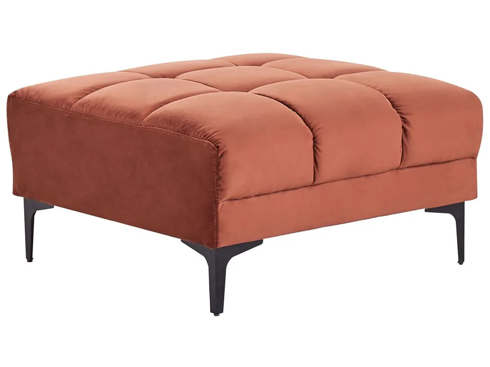 Otomana ALNES Terciopelo Rojo claro - Sofás sillones puffs