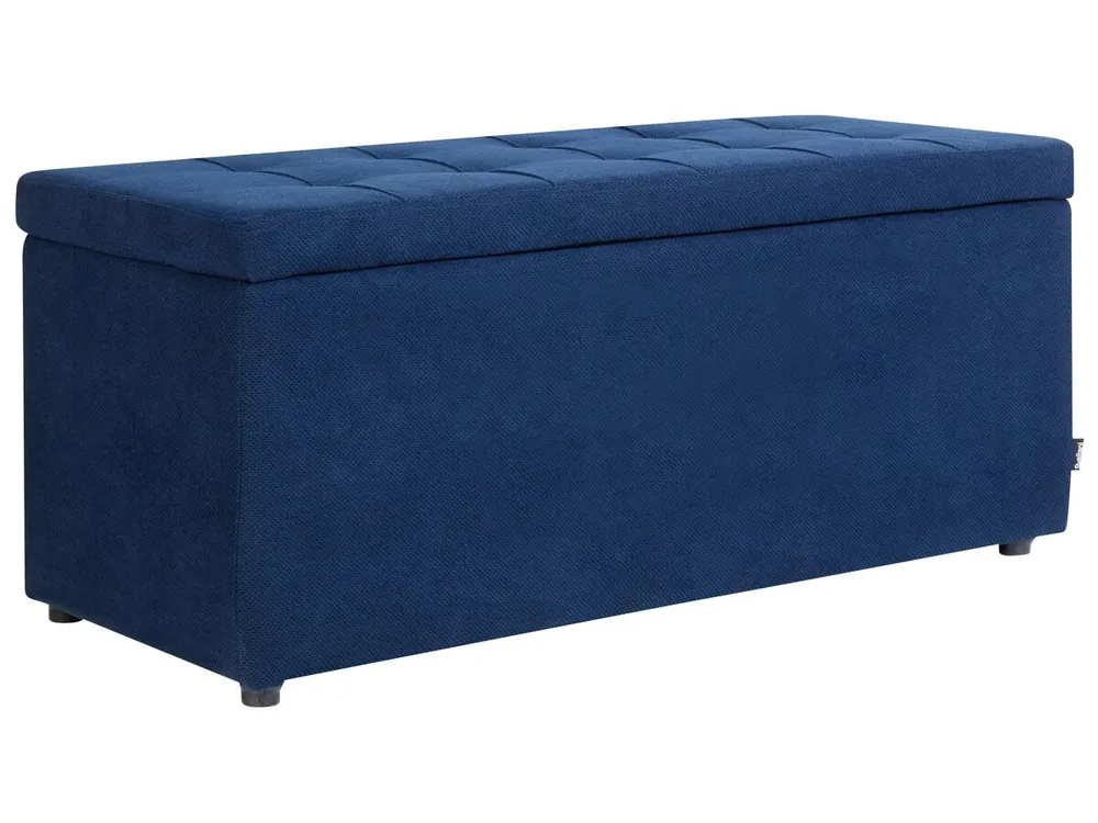 Otomana con almacenaje OREM Tela Azul marino - Sofás sillones puffs