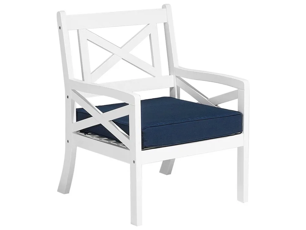 Silla de jardín BALTIC Madera de acacia Azul marino