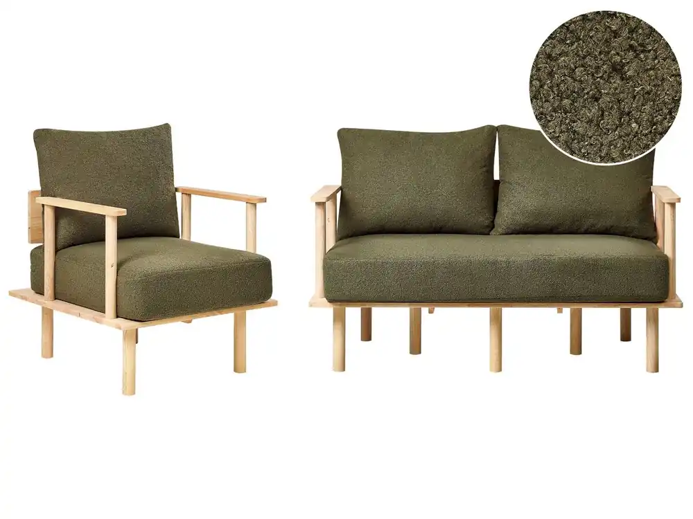 Conjunto de sala de estar ASKER Tela Arena 3 plazas - Sofás sillones puffs